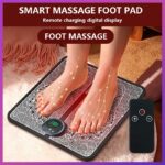 EMS Foot Massager & Circulation Booster for Pain Relief, Neuropathy, Muscle Relaxation | Electric Foot Pad with Remote & Digital Display