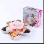 Rotating Candy Box Flower Shape Snack Storage Container – 10 Compartments for Nuts, Candies & Snacks