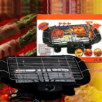 Black Electric Barbecue Grill 2000W – Portable Indoor & Outdoor BBQ Grill