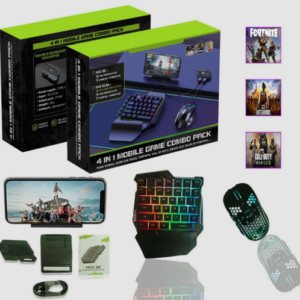 5-in-1 Mobile Game Combo Pack for PUBG & Free Fire – Gaming Triggers, Controller & Cooling Fan Kit