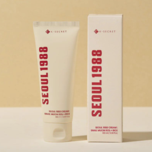 K-Secret Seoul 1988 Snail Mucin Cream 93% with Rice – Hydrating, Brightening Korean Face Moisturizer