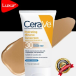 CeraVe Hydrating Mineral Sunscreen Sheer Tint SPF 30 | Tinted Face Sunscreen for Sensitive Skin