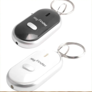 Kqueebee 2PCS Whistle-Activated Key Finder with LED Flashing & Beeping Locator