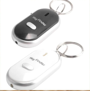 Kqueebee 2PCS Whistle-Activated Key Finder with LED Flashing & Beeping Locator