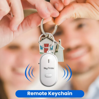 Kqueebee 2PCS Whistle-Activated Key Finder with LED Flashing & Beeping Locator - Image 2