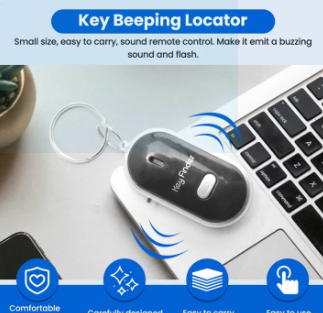 Kqueebee 2PCS Whistle-Activated Key Finder with LED Flashing & Beeping Locator - Image 3