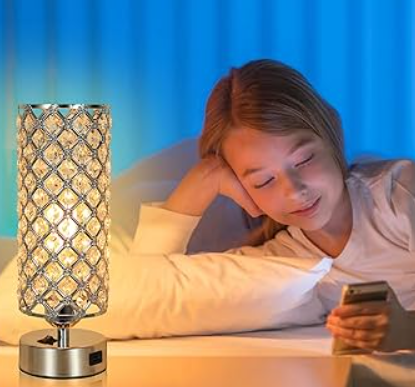 Crystal Vase Table Lamp | Premium Luxury Decorative Nightstand Light - Image 4