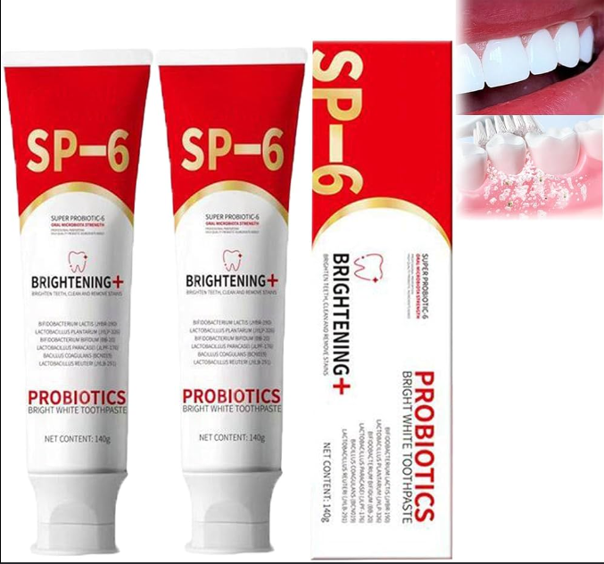 SP-6 Probiotic Toothpaste Whitening - Ultra Whitening Toothpaste for Fresh Breath and Deep Cleaning - Image 3