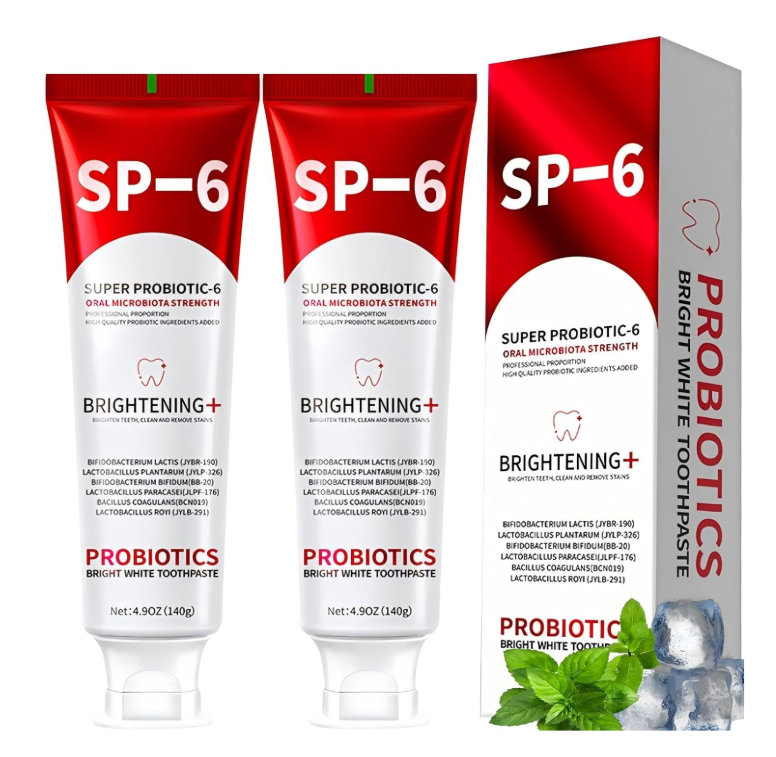 SP 6 Probiotic Toothpaste Whitening, Sp-6 Ultra Whitening Toothpaste, Fresh Breath Deep Cleaning