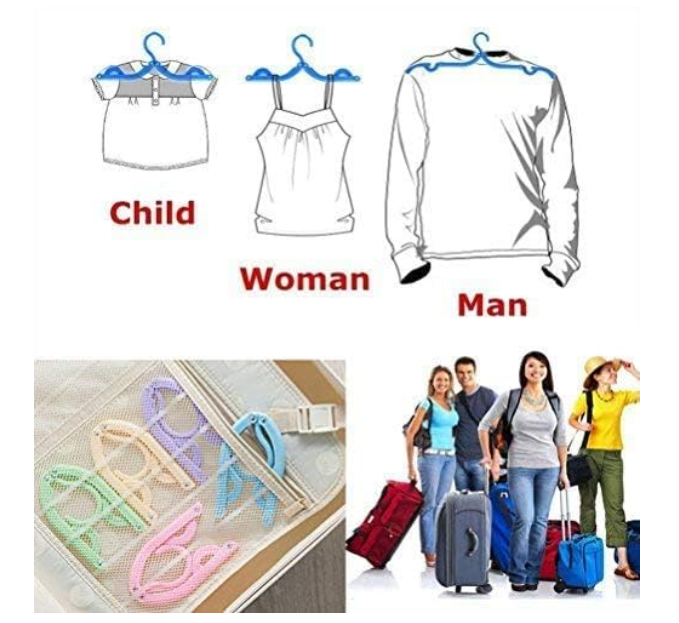 Foldable Travel Hanger - Portable Folding Clothes Hanger for Home and Travel - Image 3