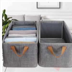 Foldable Closet Organizer Bin with Dividers