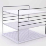 Metal Frame Cabinet Organizer with 3 Shelves