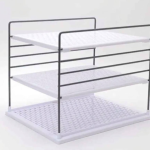 Metal Frame Cabinet Organizer with 3 Shelves