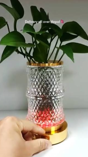 Crystal Vase Table Lamp | Premium Luxury Decorative Nightstand Light