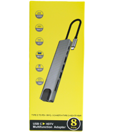 USB C Hub Multi Adapter | 6-in-1 Type-C to 4K HDMI Docking Station
