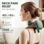 a green Neck Pain Massager with handles for deep tissue comfort