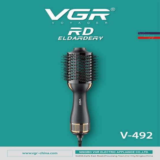 VGR V-492 Professional Hot Air Brush One Step Hair Dryer and Styler - Image 2