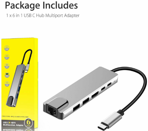 USB C Hub Multi Adapter | 6-in-1 Type-C to 4K HDMI Docking Station - Image 3