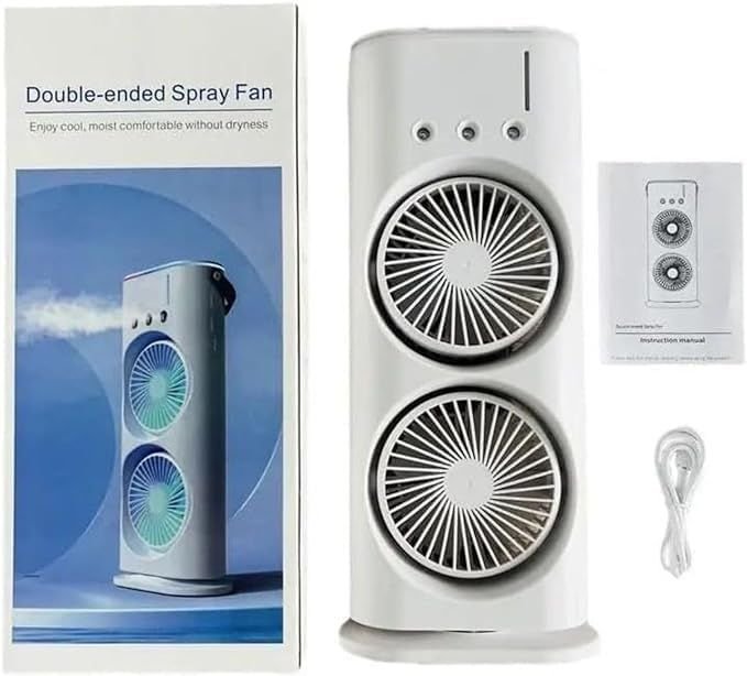 Double-Ended Spray Fan Portable Cooling Mist Humidifier - Image 3