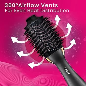 VGR V-492 Professional Hot Air Brush One Step Hair Dryer and Styler - Image 3