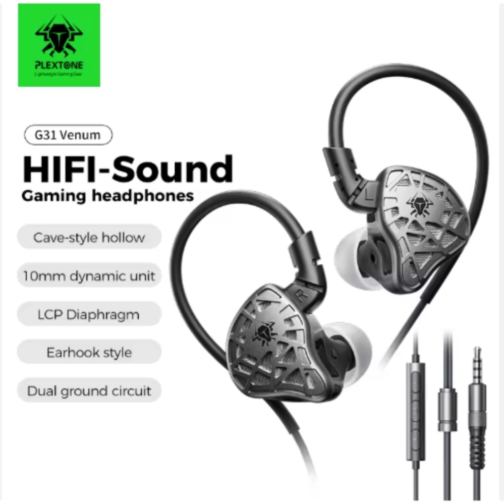 Plextone G31 Venum HiFi Gaming Headphones with LCP E-Sports Drivers - Image 4