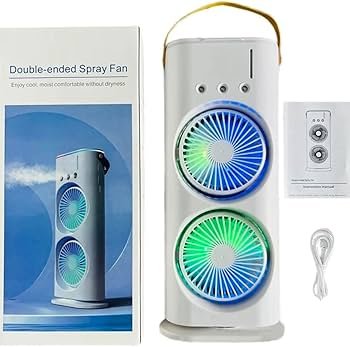 Double-Ended Spray Fan Portable Cooling Mist Humidifier - Image 4