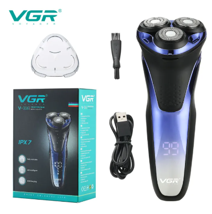VGR V-322 Men's Electric Shaver with 3 Floating Rotary Heads