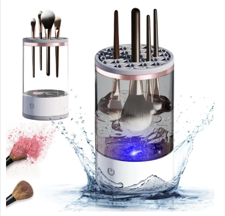 Automatic Makeup Brush Cleaner Machine with Cosmetic Brush Washing and Drying - Image 2
