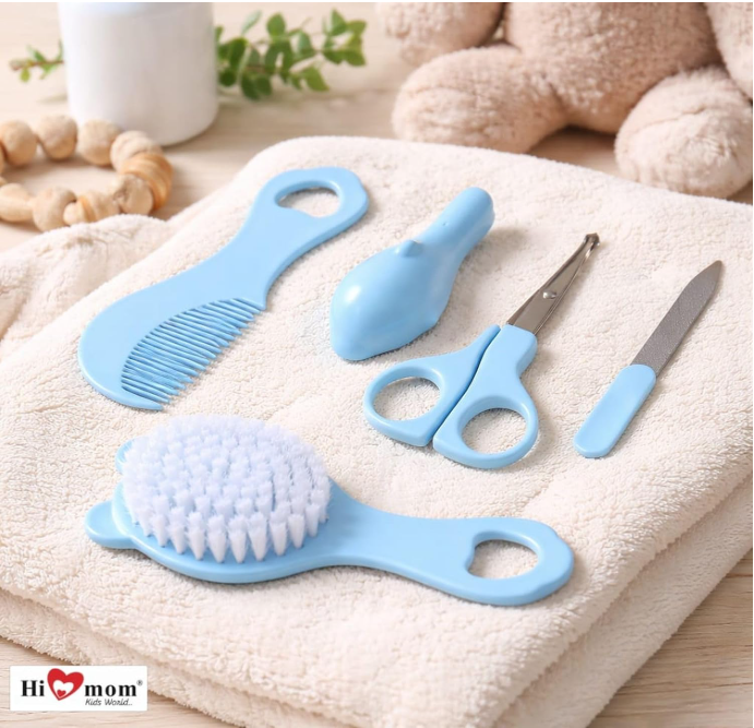 HI MOM 6-in-1 Baby Grooming Kit with Brush, Comb, Nail Clipper and Safety Tools - Image 4