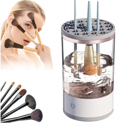 Automatic Makeup Brush Cleaner Machine with Cosmetic Brush Washing and Drying - Image 4