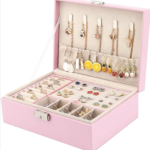 Double Layer Jewelry Storage Box for Rings, Necklaces, Earrings, and Accessories