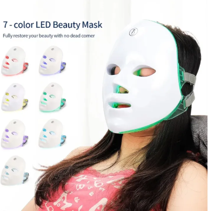 7 Color LED Light Therapy Face and Neck Mask for Skincare - Image 2