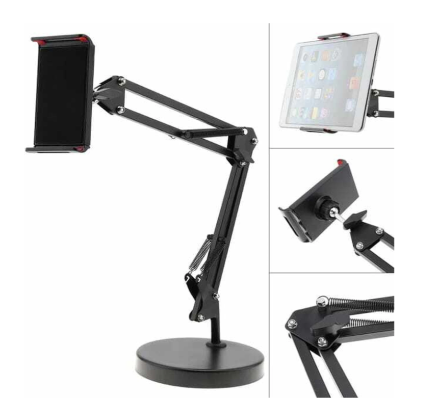 TECHGEAR Long Arm Tablet and Phone Holder with Adjustable Boom Mount