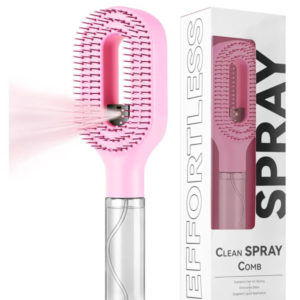 WeelBeel 2-in-1 Water Spray Hair Brush | Detangling & Anti-Frizz Spray Comb