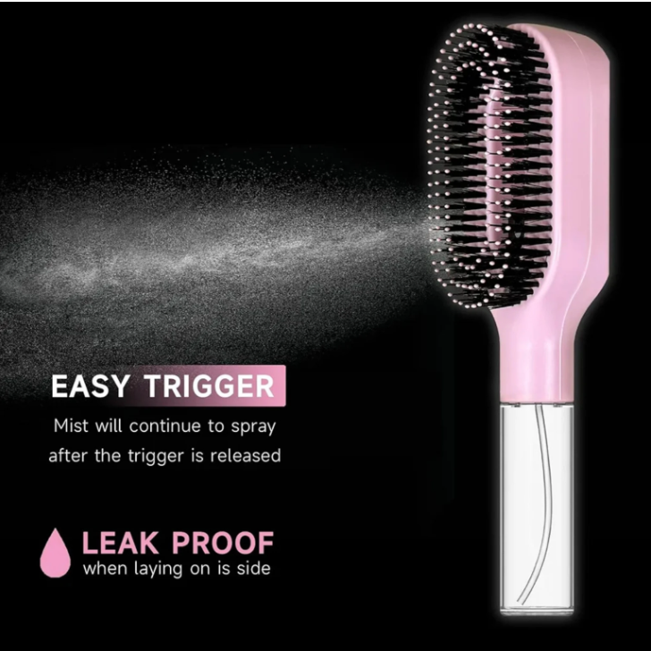 WeelBeel 2-in-1 Water Spray Hair Brush | Detangling & Anti-Frizz Spray Comb - Image 2