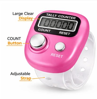 Digital Finger Tally Counter with LED Light | Electronic Hand Counting Machine - Image 2