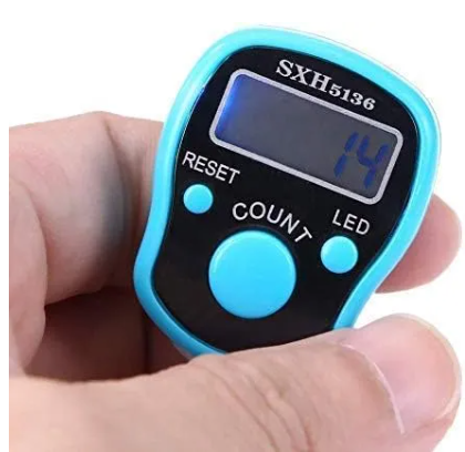 Digital Finger Tally Counter with LED Light | Electronic Hand Counting Machine