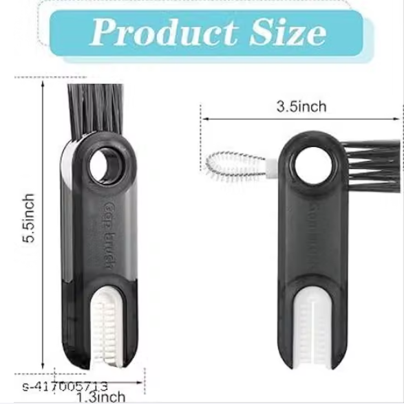 Portable 3-in-1 Cup Lid Cleaning Brush | Multifunctional Bottle & Lid Scrubbing Brush - Image 2