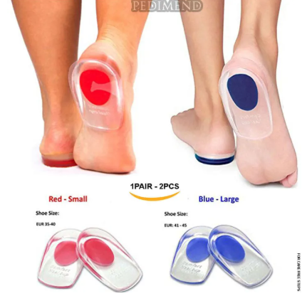 Silicone Gel Heel Cups for Heel Pain Relief and Shock Absorption - Image 2
