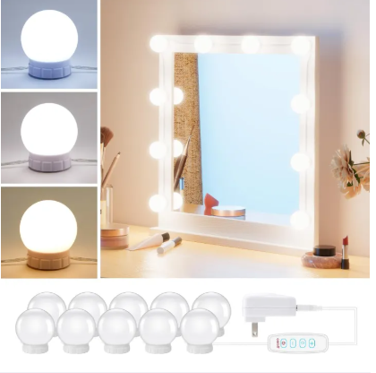 Hollywood Style LED Vanity Mirror Lights with 10 Dimmable Bulbs
