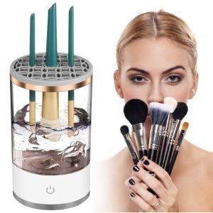 Automatic Makeup Brush Cleaner Machine with Cosmetic Brush Washing and Drying