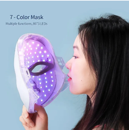 7 Color LED Light Therapy Face and Neck Mask for Skincare - Image 4